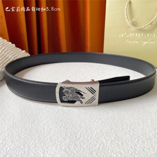 High Quality Luxury Burberry Pebbled Calfskin Belt – Style 54822