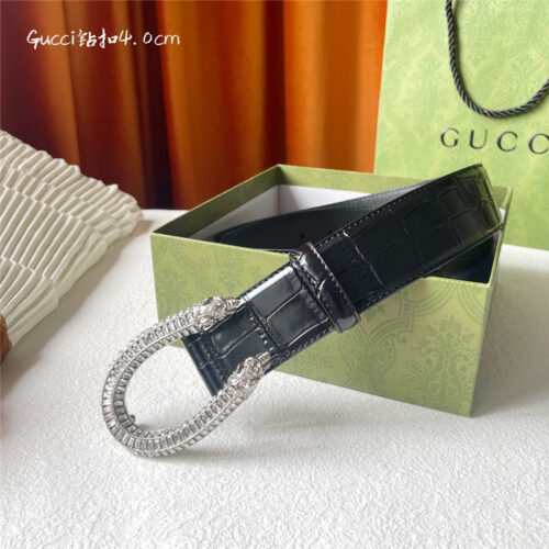 High Quality Luxury Gucci Crocodile Calfskin Belt product detail