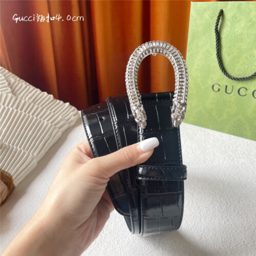 High Quality Luxury Gucci Crocodile Calfskin Belt product detail