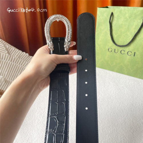 High Quality Luxury Gucci Crocodile Calfskin Belt product detail