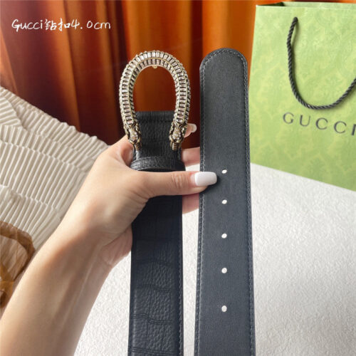 High Quality Luxury Gucci Buckskin Calfskin Belt – Style 96902 product detail