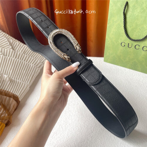 High Quality Luxury Gucci Buckskin Calfskin Belt – Style 96902 alternate view