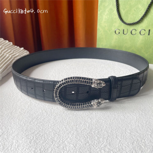 High Quality Luxury Gucci Buckskin Calfskin Belt