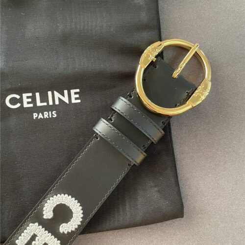 High Quality Luxury Celine Embroidered Belt In Vintage Calfskin product detail