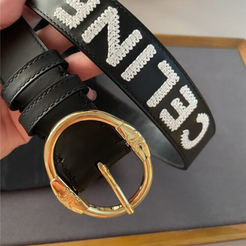 High Quality Luxury Celine Embroidered Belt In Vintage Calfskin product detail