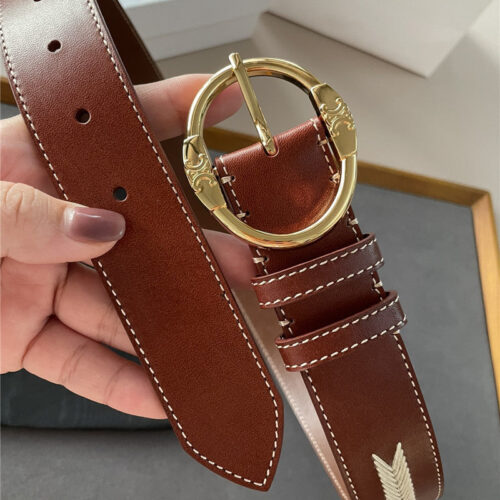 High Quality Luxury Celine Embroidered Belt In Vintage Calfskin – Style 14118 product detail
