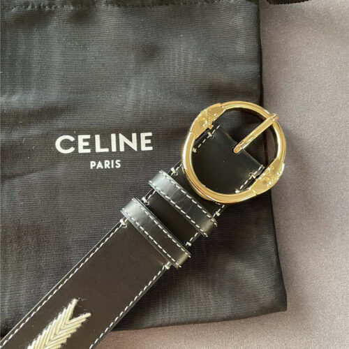 High Quality Luxury Celine Embroidered Belt In Vintage Calfskin – Style 79654 product detail