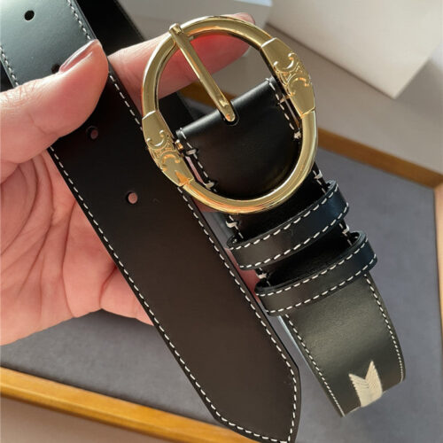 High Quality Luxury Celine Embroidered Belt In Vintage Calfskin – Style 79654 product detail