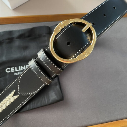 High Quality Luxury Celine Embroidered Belt In Vintage Calfskin – Style 79654 product detail