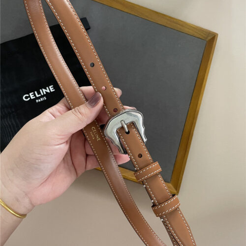 High Quality Luxury Celine New Metal Buckle Belt