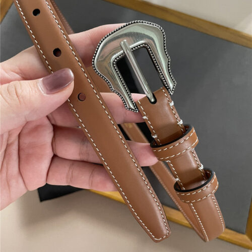 High Quality Luxury Celine New Metal Buckle Belt product detail