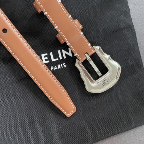 High Quality Luxury Celine New Metal Buckle Belt product detail