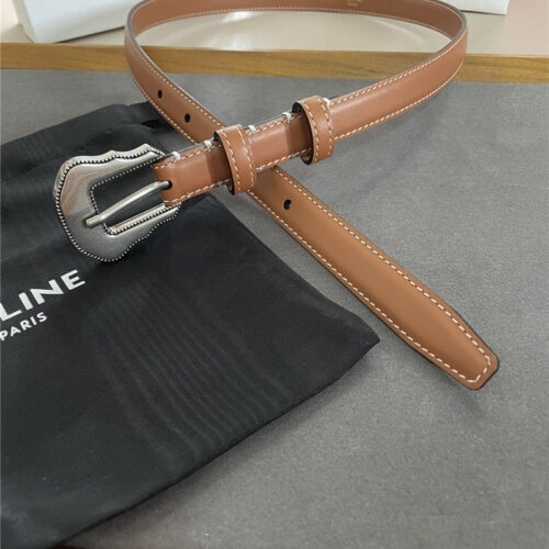 High Quality Luxury Celine New Metal Buckle Belt alternate view
