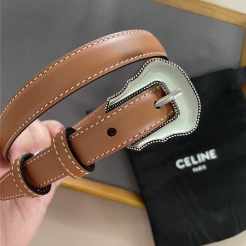 High Quality Luxury Celine New Metal Buckle Belt product detail