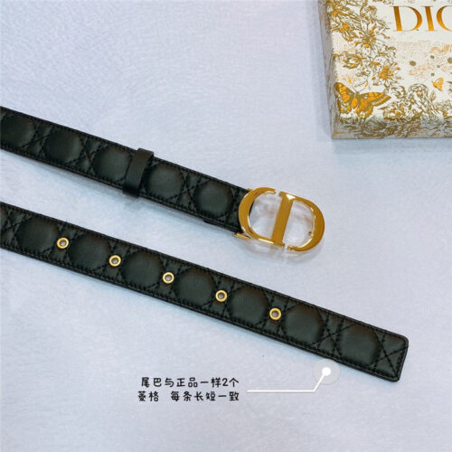 High Quality Luxury Dior New Rhombic Sheepskin Belt – Style 08838 alternate view
