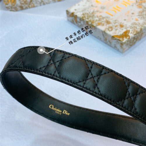 High Quality Luxury Dior New Rhombic Sheepskin Belt – Style 08838 product detail