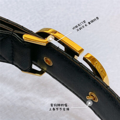 High Quality Luxury Dior New Rhombic Sheepskin Belt – Style 08838 product detail
