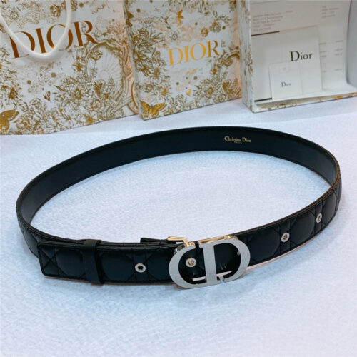 High Quality Luxury Dior New Rhombic Sheepskin Belt – Style 36518