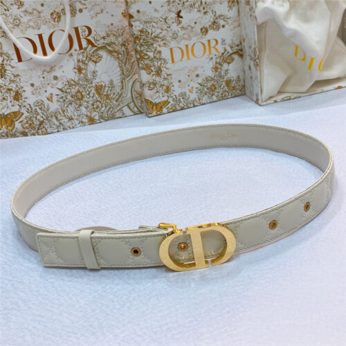 High Quality Luxury Dior New Rhombic Sheepskin Belt