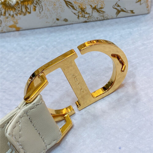 High Quality Luxury Dior New Rhombic Sheepskin Belt product detail
