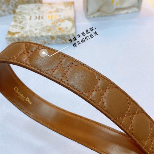 High Quality Luxury Dior New Rhombic Sheepskin Belt – Style 34822 product detail