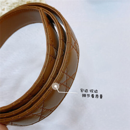 High Quality Luxury Dior New Rhombic Sheepskin Belt – Style 34822 product detail