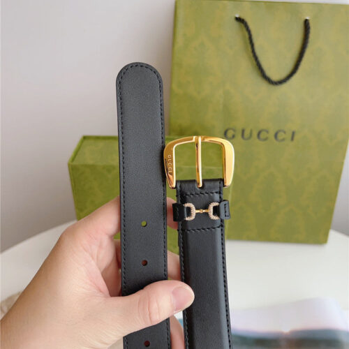 High Quality Luxury Gucci Print Embossed Leather Belt – Style 12102 product detail