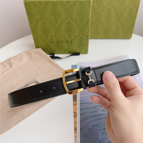 High Quality Luxury Gucci Print Embossed Leather Belt – Style 12102