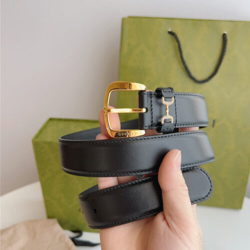 High Quality Luxury Gucci Print Embossed Leather Belt – Style 12102 product detail