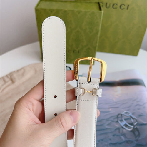 High Quality Luxury Gucci Print Embossed Leather Belt – Style 77638 product detail