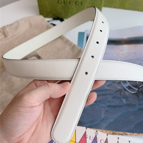 High Quality Luxury Gucci Print Embossed Leather Belt – Style 77638 product detail