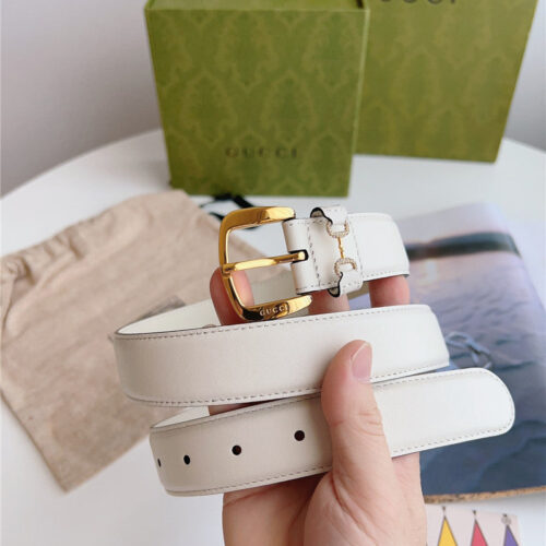 High Quality Luxury Gucci Print Embossed Leather Belt – Style 77638 product detail