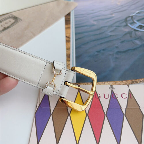 High Quality Luxury Gucci Print Embossed Leather Belt – Style 77638 product detail