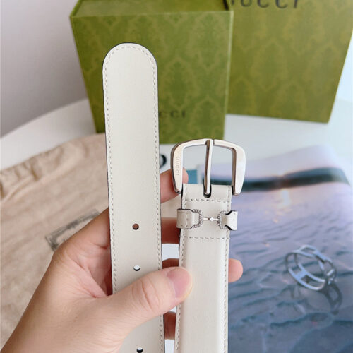 High Quality Luxury Gucci Print Embossed Leather Belt – Style 43174 product detail