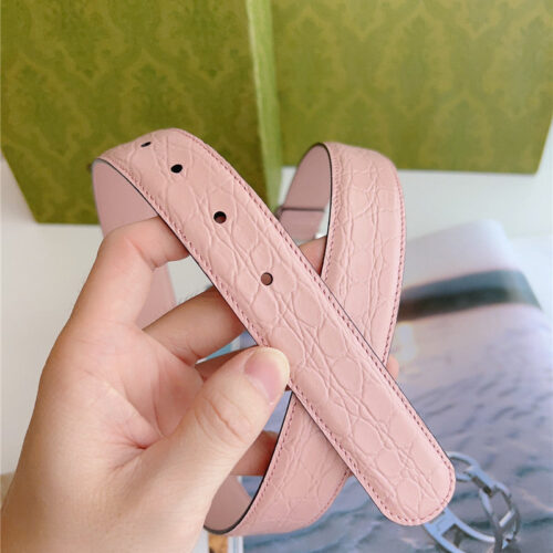 High Quality Luxury Gucci Print Embossed Leather Belt – Style 75942 product detail