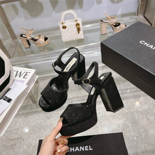 High Quality Luxury Chanel Summer Platform Chunky Heel Sandals alternate view