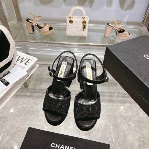 High Quality Luxury Chanel Summer Platform Chunky Heel Sandals product detail