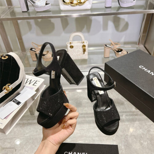 High Quality Luxury Chanel Summer Platform Chunky Heel Sandals product detail