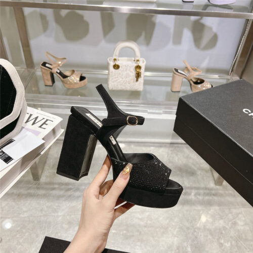 High Quality Luxury Chanel Summer Platform Chunky Heel Sandals product detail
