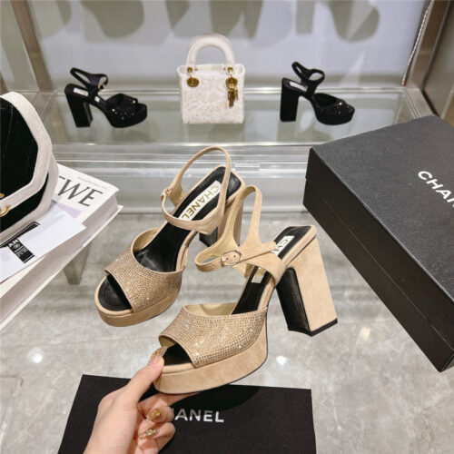 High Quality Luxury Chanel Summer Platform Chunky Heel Sandals – Style 94118 alternate view