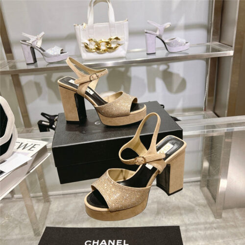 High Quality Luxury Chanel Summer Platform Chunky Heel Sandals – Style 94118 product detail