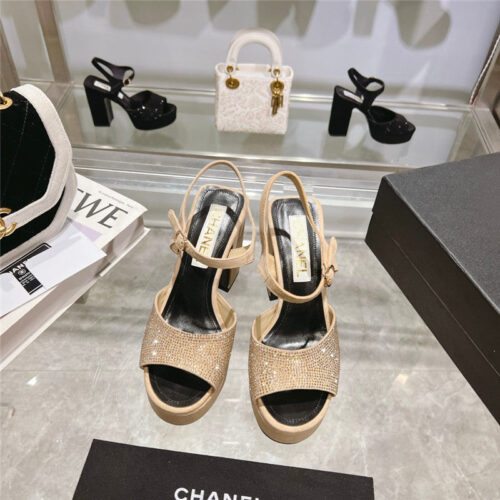 High Quality Luxury Chanel Summer Platform Chunky Heel Sandals – Style 94118 product detail