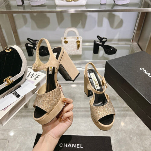 High Quality Luxury Chanel Summer Platform Chunky Heel Sandals – Style 94118 product detail