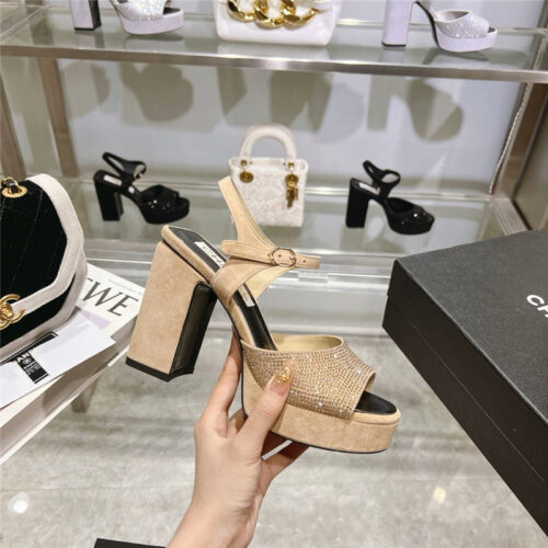 High Quality Luxury Chanel Summer Platform Chunky Heel Sandals – Style 94118 product detail