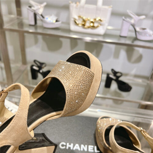 High Quality Luxury Chanel Summer Platform Chunky Heel Sandals – Style 94118 product detail
