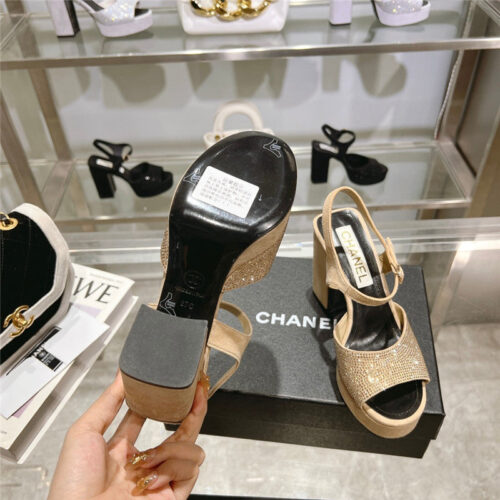 High Quality Luxury Chanel Summer Platform Chunky Heel Sandals – Style 94118 product detail