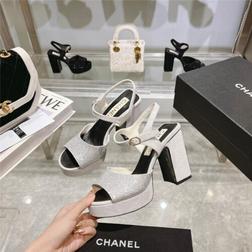 High Quality Luxury Chanel Summer Platform Chunky Heel Sandals – Style 52870 product detail