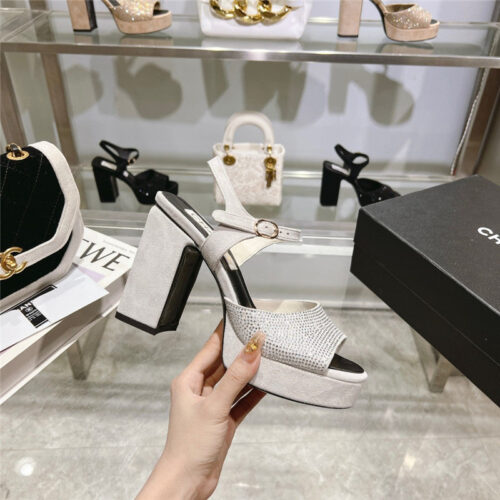 High Quality Luxury Chanel Summer Platform Chunky Heel Sandals – Style 52870 alternate view