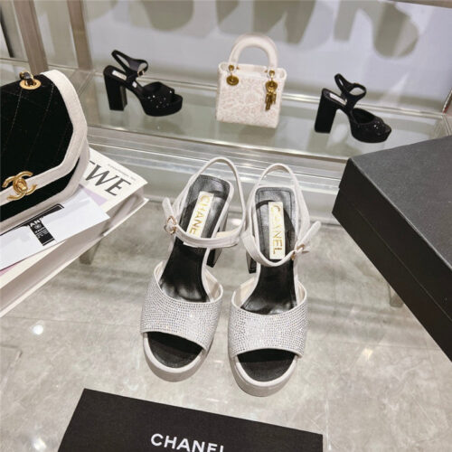 High Quality Luxury Chanel Summer Platform Chunky Heel Sandals – Style 52870 product detail