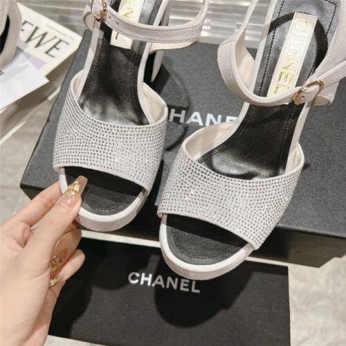 High Quality Luxury Chanel Summer Platform Chunky Heel Sandals – Style 52870 product detail